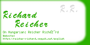 richard reicher business card
